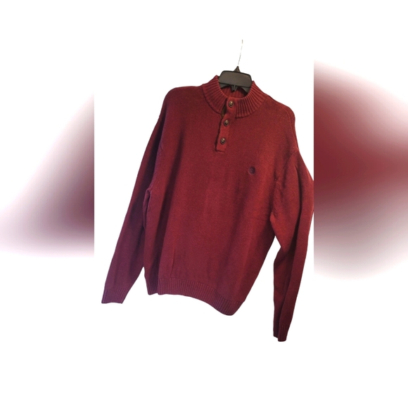 Chaps Sweaters Mens Chaps Sweater Burgandy In Color Xxl With Elbow